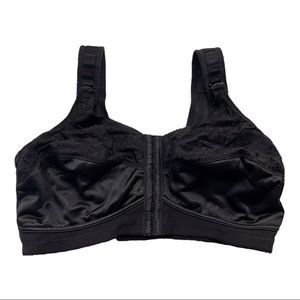 JODEE 3318 Balanced Fit Mastectomy Bra Size 40 F Black Front Closure